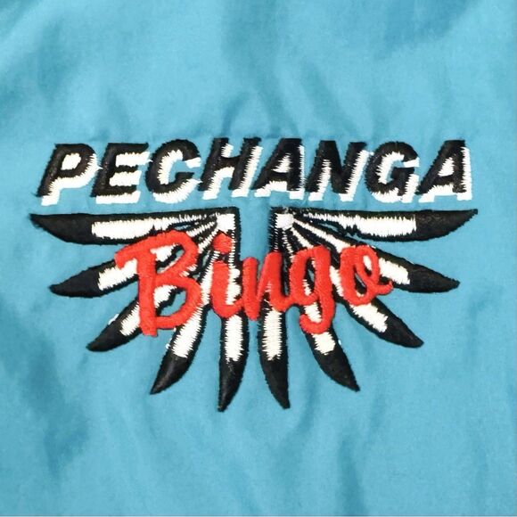 Vintage 90s Coach Jacket Nylon Windbreaker Blue Made in USA Embroidered Logo XL - Picture 6 of 9